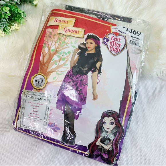 Raven Queen Ever After High Costume Child’s Medium NWT - Picture 2 of 13
